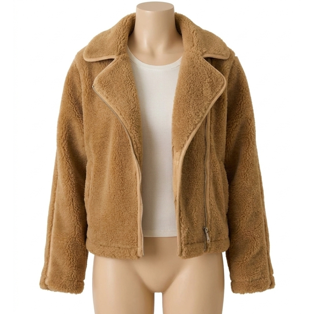 NEW Z SUPPLY townsend sherpa jacket in natural